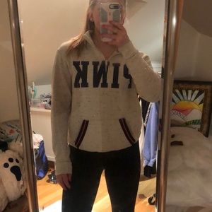 PINK quarter zip sweater